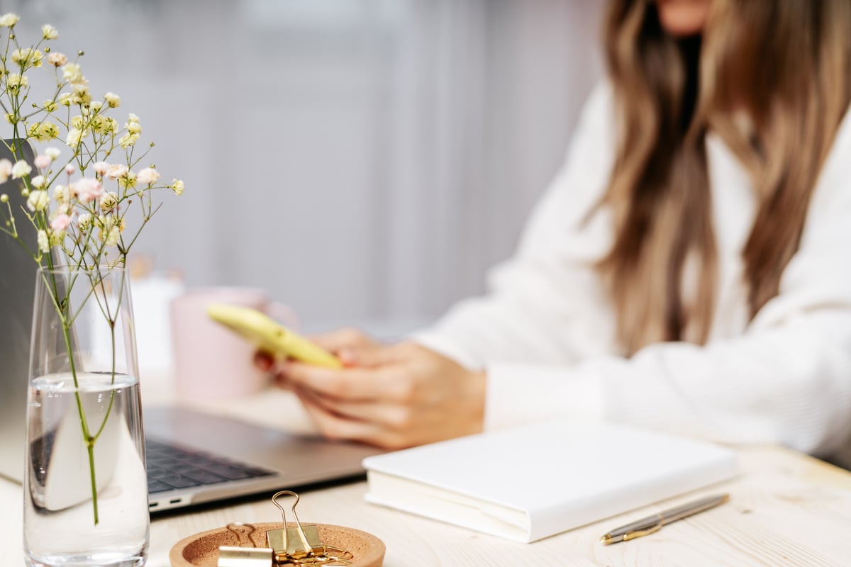 Woman with laptop